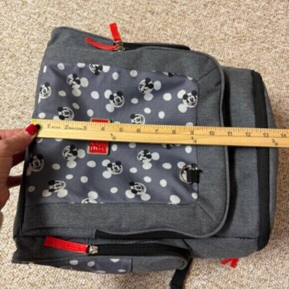 Authentic Disney Baby Black & White Mickey Mouse Multi Pc Diaper Bag Backpack - Picture 10 of 12